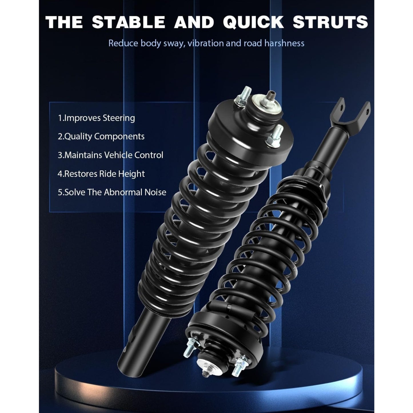 ECCPPComplete Strut Assembly Shock Absorber for Honda Civic1996,1997 1998 1999 2000 (Front and Rear