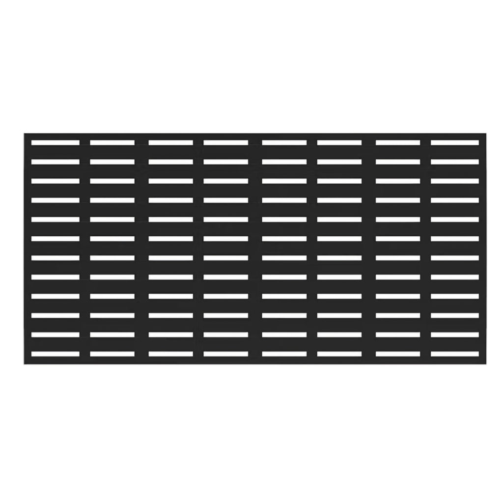 3'x6' Boardwalk Decorative Screen Panel, Black