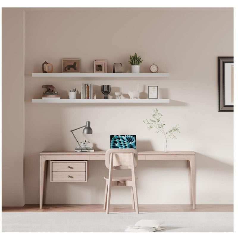 60 inch Long Floating Shelves for Wall,Solid Wood Long Shelves Set of 2
