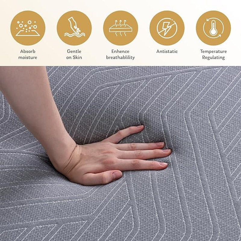 MLILY EGOHOME 14 In Twin XL Mattress, Copper Gel Memory Foam Mattress for Pain Relief, Medium, Black