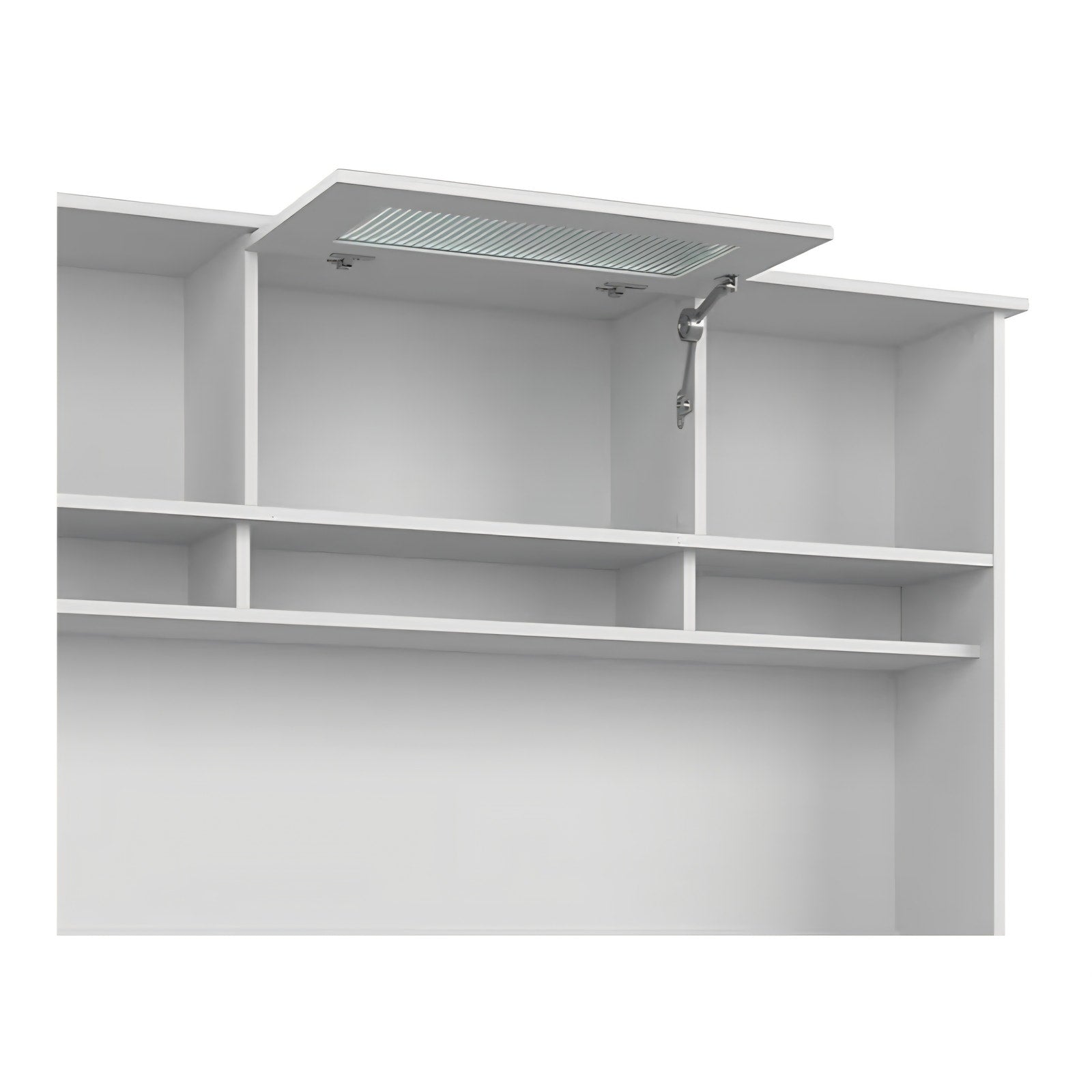 Bush with desk Home Cabot 60W Hutch, White