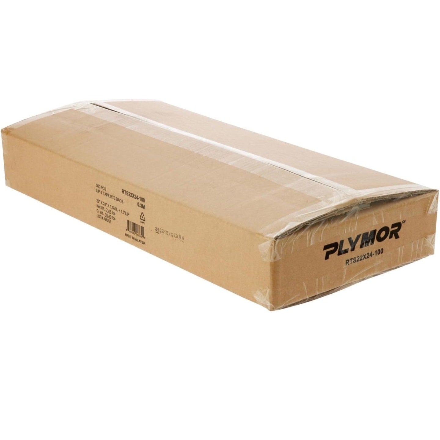Plymor Ready to Ship 1.5 Mil Wicketed Poly Bags with Permanent Adhesive Strip and Suffocation Warni