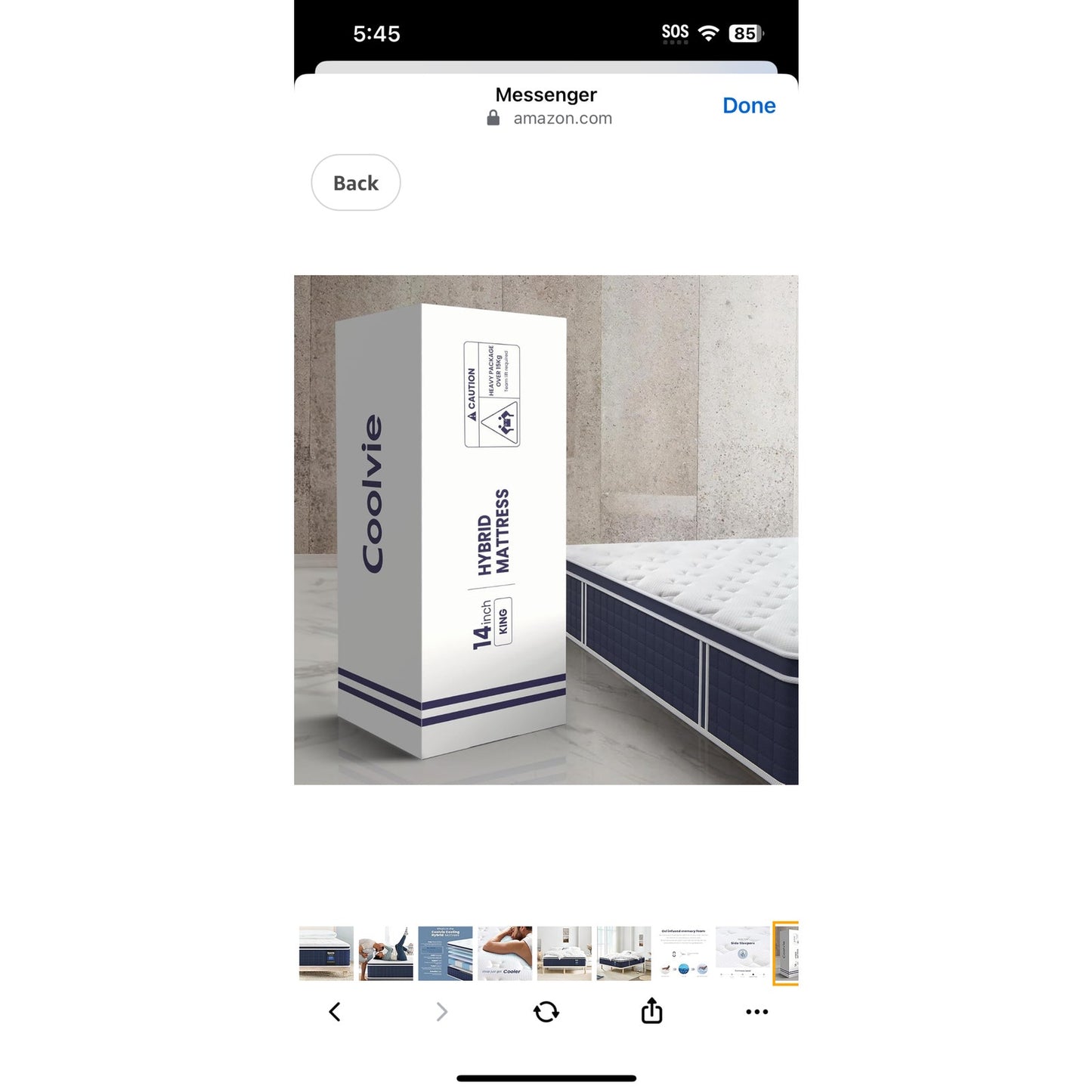 Coolvie Queen Mattresses 14 Inch, Soft Gel Memory Foam Mattress in a Box with Euro Top Medium