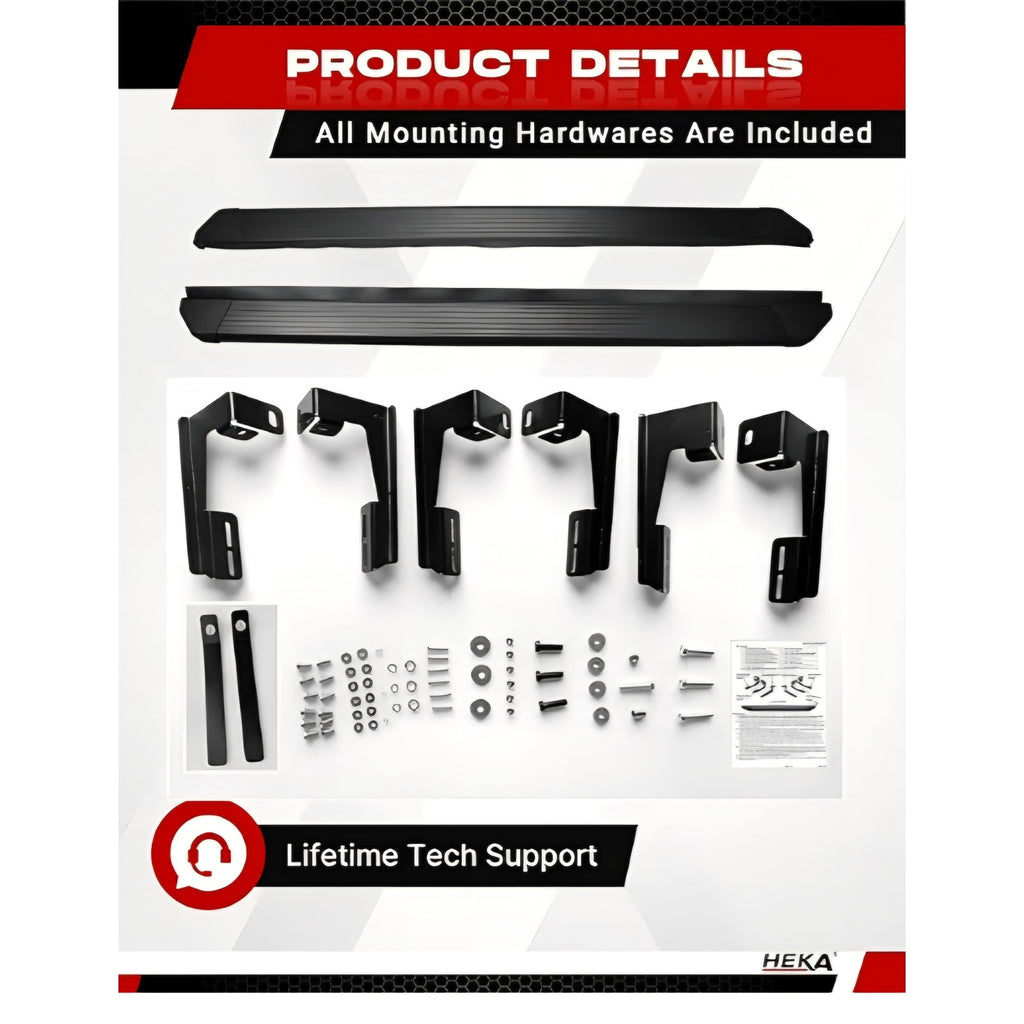HEKA Running Boards Fit for 2021-2026 Grand Cherokee L 3-Row Aluminum Alloy Anti-Corrosion