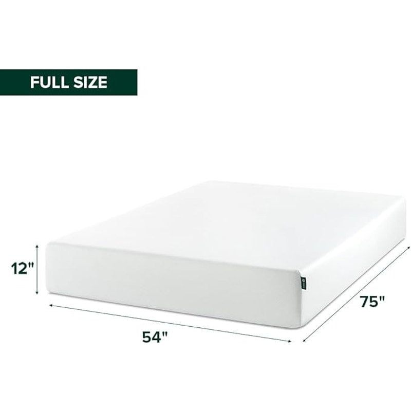 Full Zinus Green Tea Memory Foam Mattress 12 Inch CertiPUR-US & Oeko-TEX Certified Safe Materials
