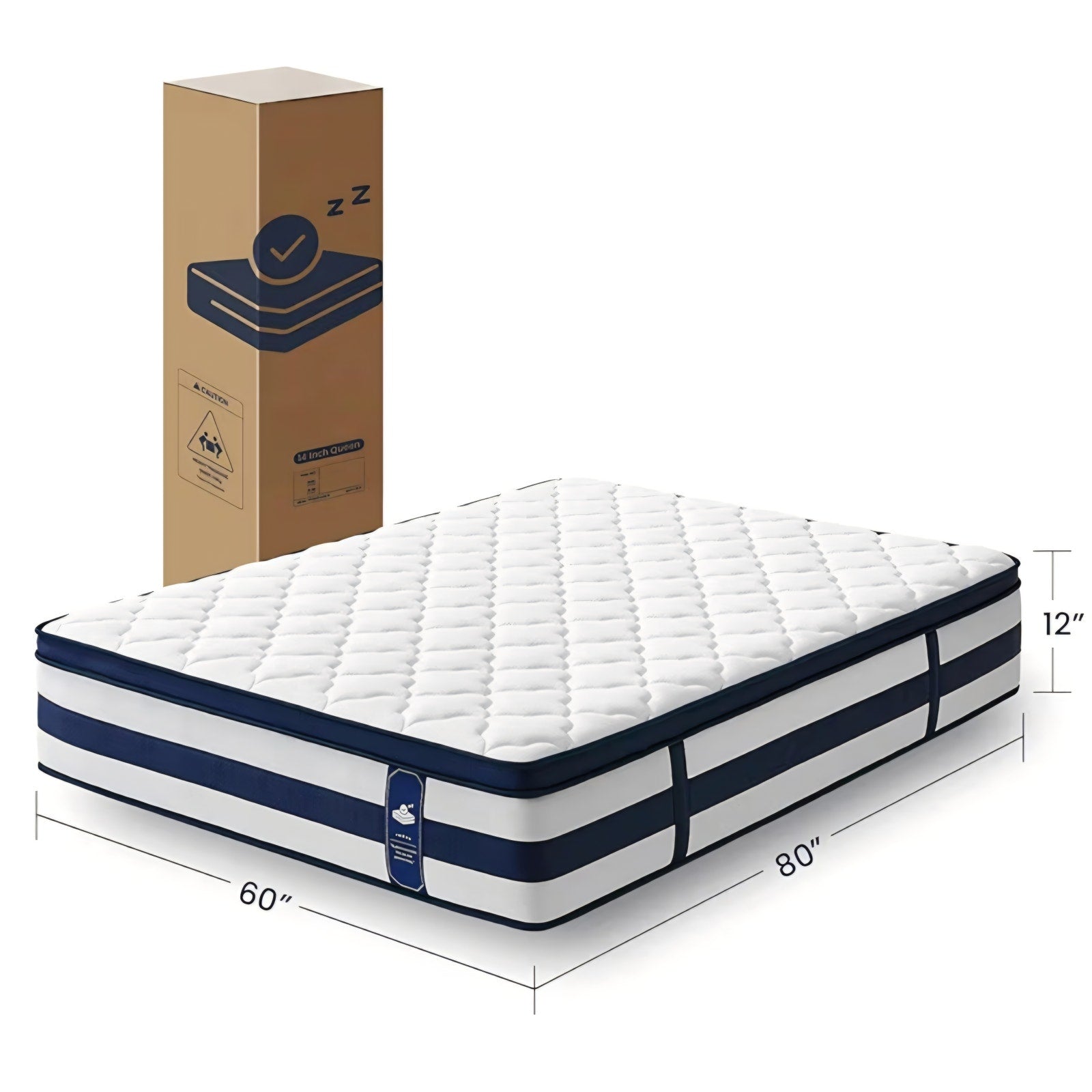 Twin Size Mattress, 12 Inch Gel Memory Foam Sprung Hybrid Mattress, Cooling and Pressure Relief