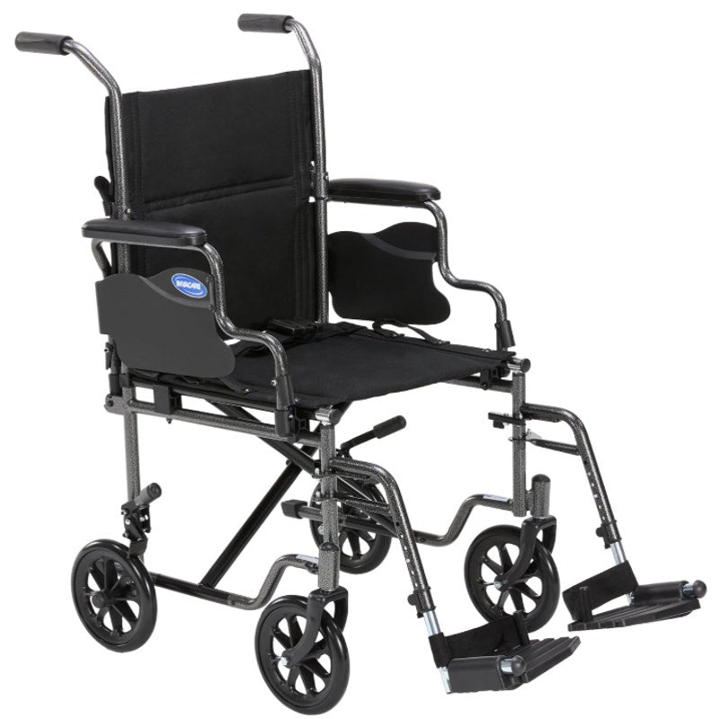 Invacare Transport Wheelchair for Adults Compact Lightweight Wheel Chair with Foldable Backrest