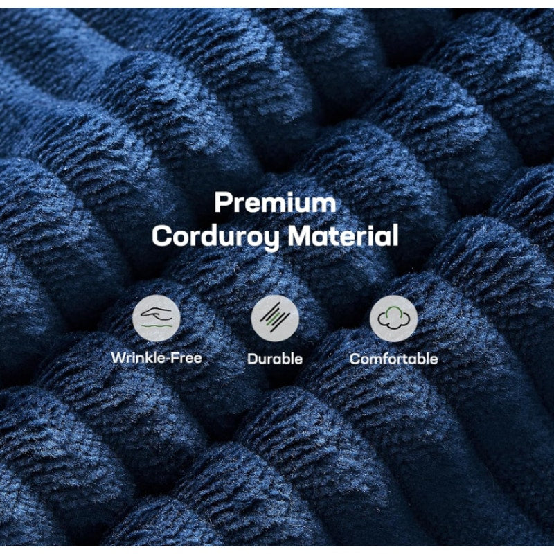 Marsail 66.02" Futon Sofa Bed, Convertible Corduroy Futon Couch with Adjustable Backrest & Armrests