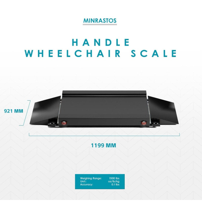 Wheelchair Scale with Dual Detachable Extended Ramp for Home Use Medical Portable