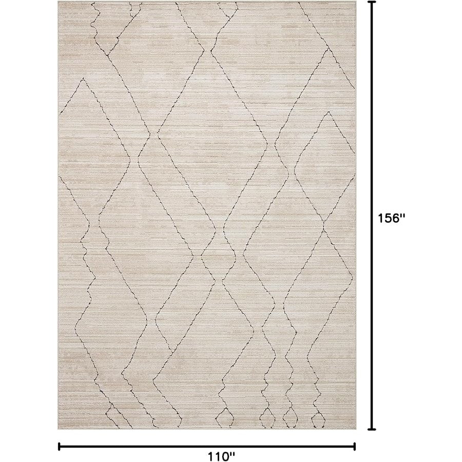 Loloi Darby Collection DAR-03 Sand/Charcoal 9'-2" x 13' Area Rug, Darby is made of 100% polyester