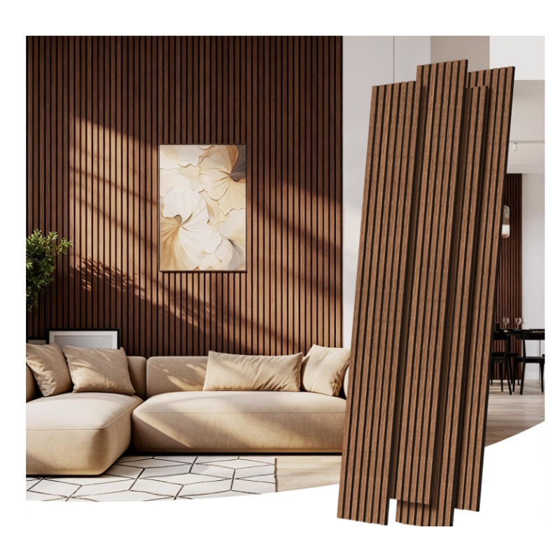 RITOLLO Wood Panels for Wall, Acoustic Wall Panels 92.5 x 11 in, 4 Pack