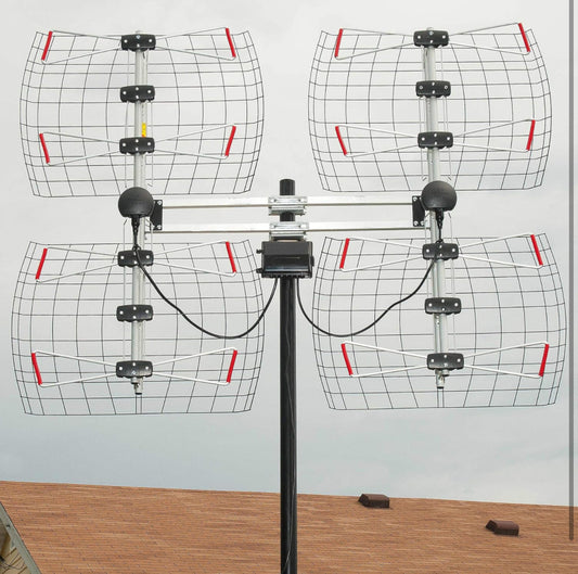 Antennas Direct 8-Element Bowtie UHF Outdoor HDTV Antenna, Multi-Directional, 70+ Mile Range, 4K 8K UHD NEXTGEN TV – w/All-Weather Mounting Hardware