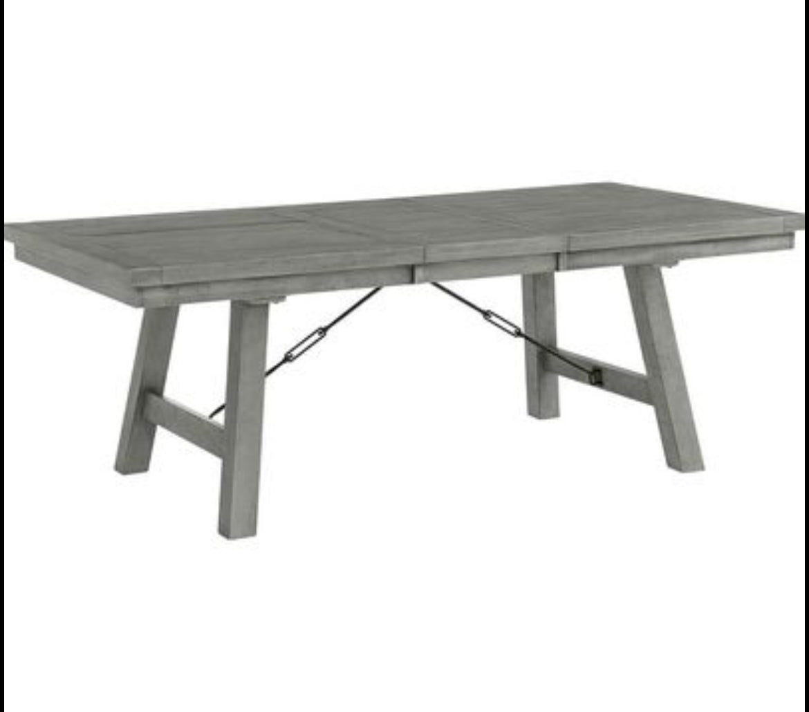 Martin Svensson Home Beach House Dove Grey Extendable Leaf Dining Table