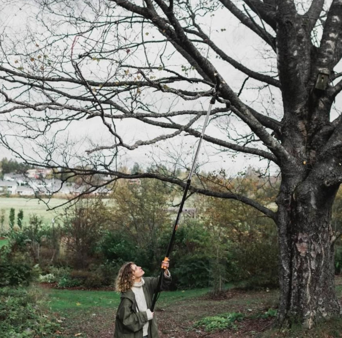 Fiskars 2-in-1 Extendable Tree Pruner and Pole Saw (Extends 7.9 - 12 feet) with Rotating Head, Pruni