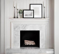 WELLAND White Finished 48 inch Pine Wood Fireplace Mantel Shelf Wall Mounted,Corona Crown Molding Floating Wall Picture Ledge Shelves