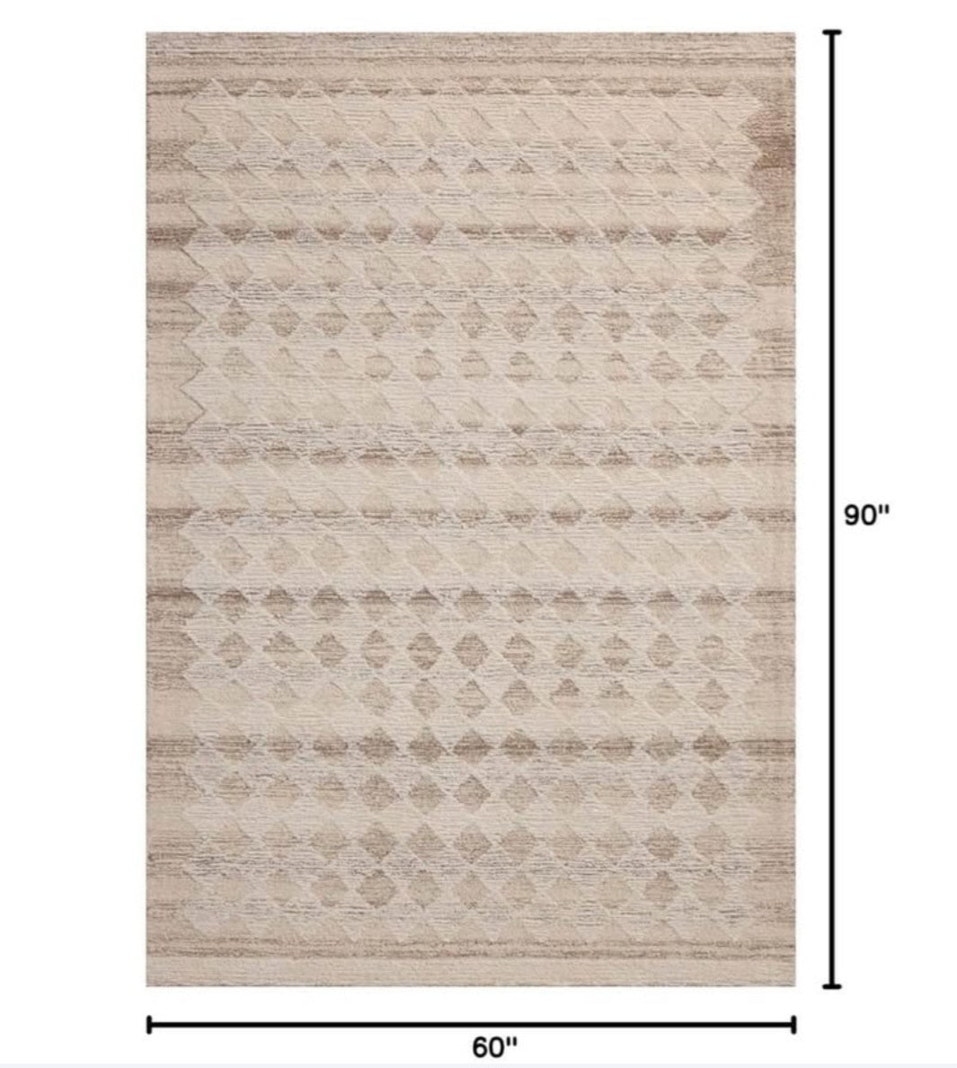 Loloi Magnolia Home by Joanna Gaines Rae Collection RAE-04 Natural/Ivory 5'-0" x 7'-6" Area Rug