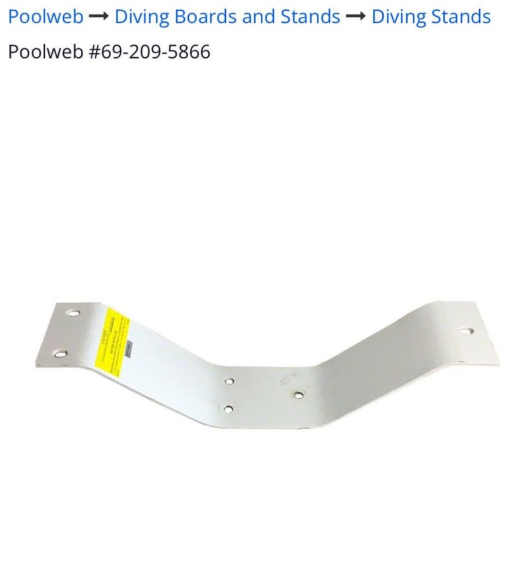 Frontier II Diving Stand for 6 Foot Frontier II Board - Radiant White - Includes Jig and Hardware