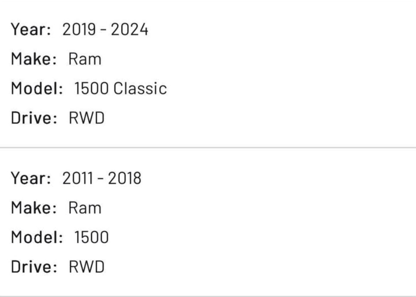 N3 Rear Shocks 0-2.5" | Ram 1500 2WD (2010-2018 &amp; Classic)
