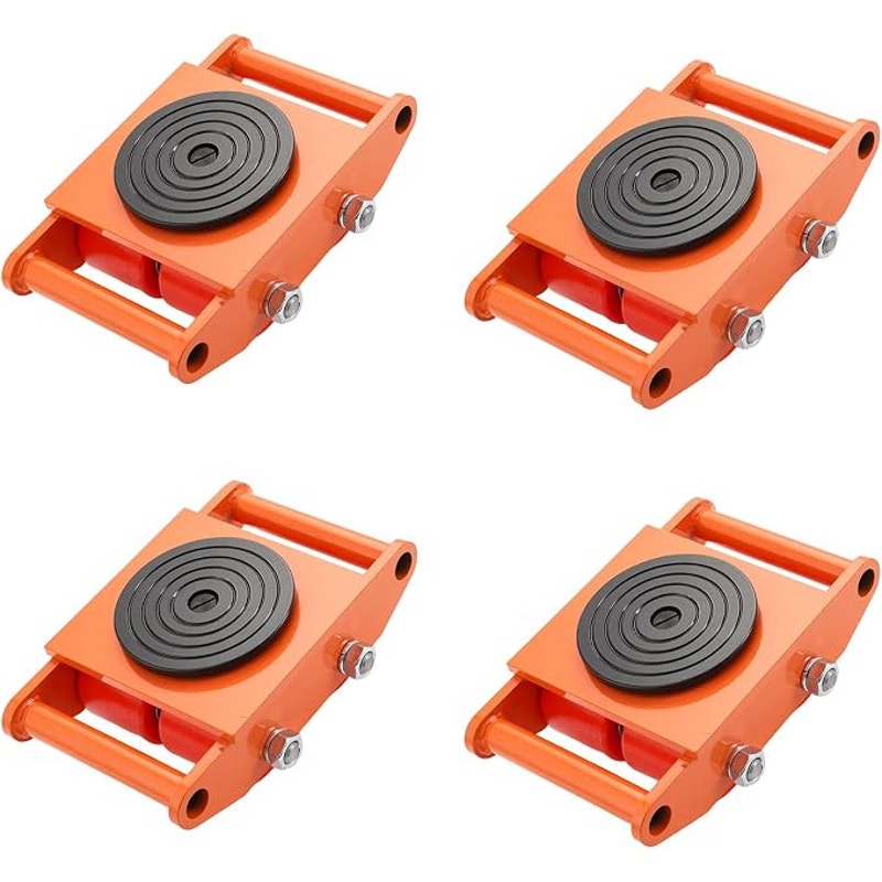 Garvee Machinery Mover Industrial Heavy Duty Skate Dolly, 4 Wheels & 360° Rotation Non-Slip Tray.