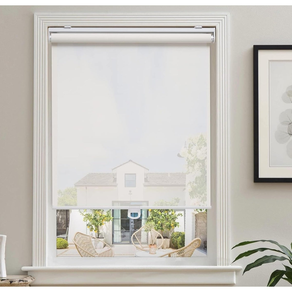 AOSKY Light Filtering Roller Shades for Indoor Windows, 71"W x 72"H