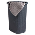 Mind Reader Slim Laundry Hamper with Lid, 60L Tall Clothes Basket