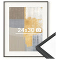 24x30 inch Metal Poster Frame - 24 x 30 Thin Aluminum Picture Frames Matted for 18x24 Photos