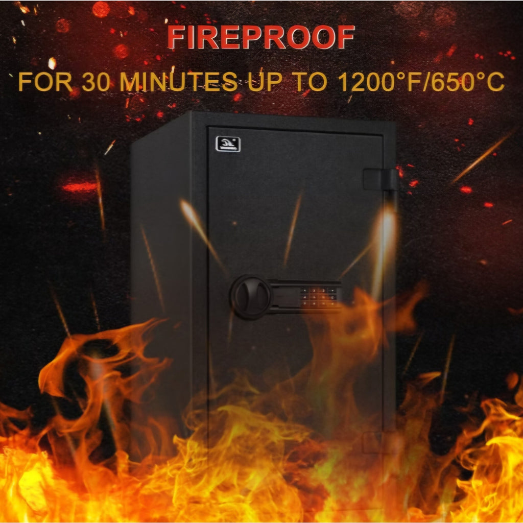TIGERKING Fireproof Safe with Removable Shelf 3.47 Cubic Feet Safe Box