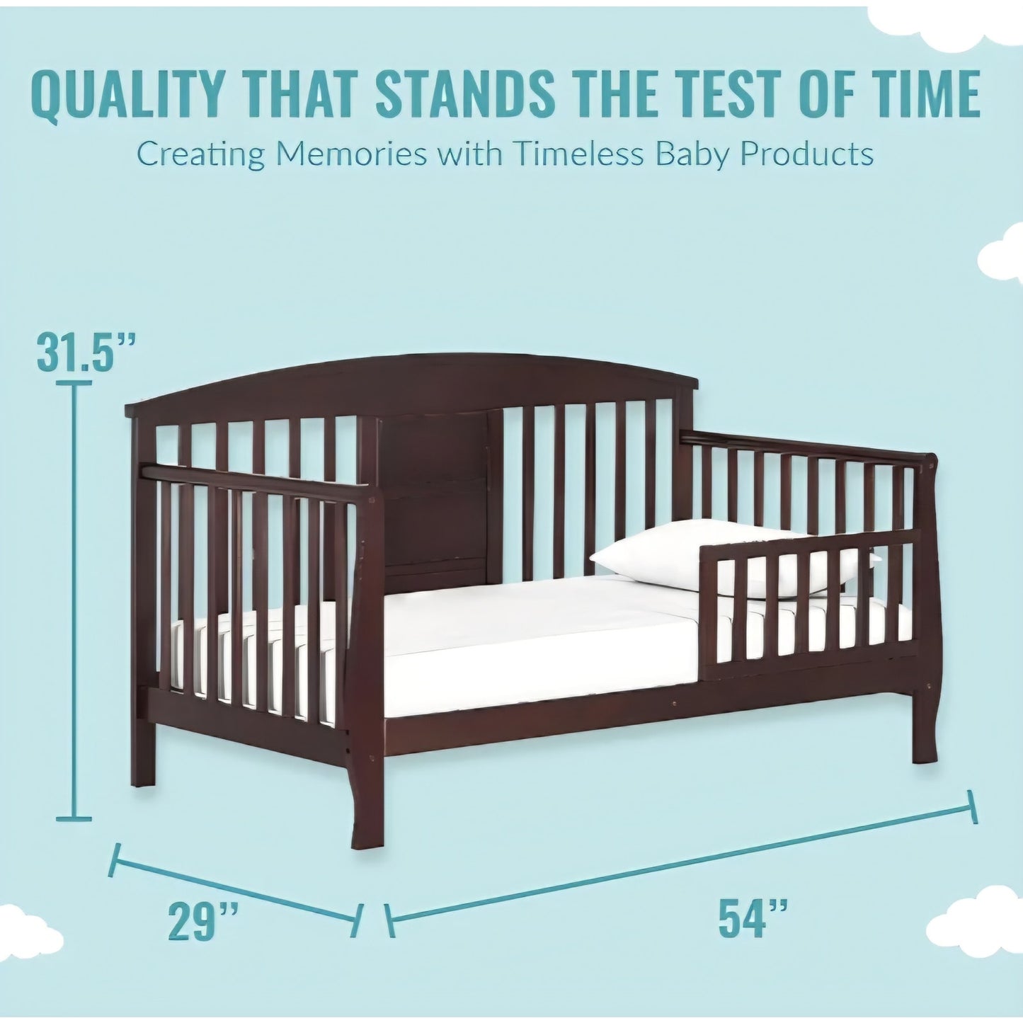 Dream On Me Dallas Toddler Day Bed (No crib), Espresso