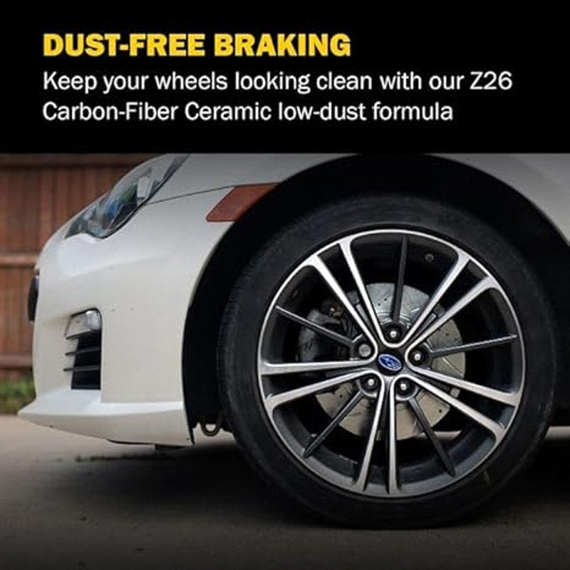 PowerStop Front Brake Pads For Genesis G70 2019-22, Kia Stinger 2018-23 - Z26 Carbon-Fiber Ceramic
