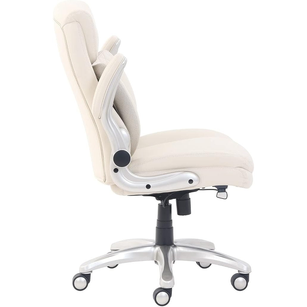 Amazon Basics Ergonomic Executive Office Desk Chair with Lumbar Support, Adjustable Height, Cream.