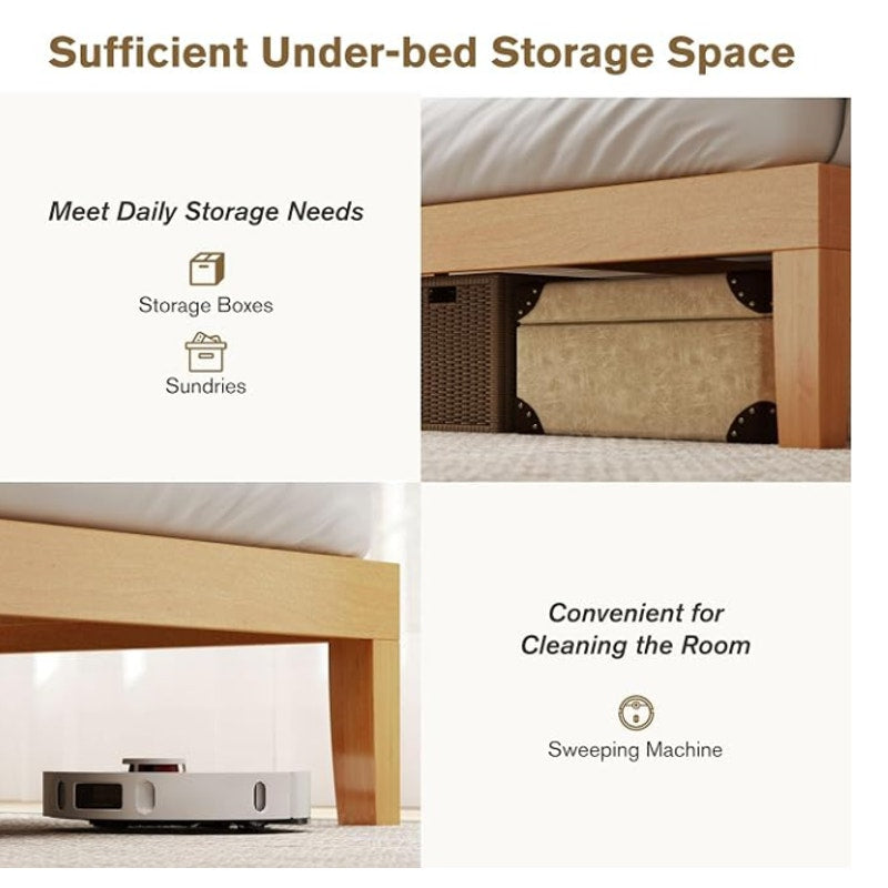 OLIXIS Full Size Bed Frame, Platform Bed Frame, Underbed Storage | Full Size Bed Frame