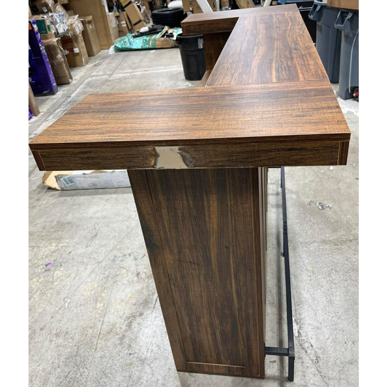 Tribesigns 4-Tier Bar Table, 70.9-Inch Large Wood Home Bar Unit with Wine Glass Holder
