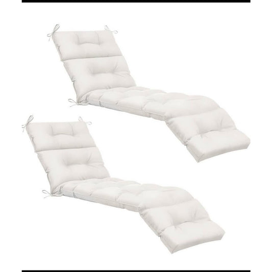 Kigley 2 Pcs Chaise Lounge Cushions 75 x 22 x 5 Inches Soft Lounge Chair Cushion Spring/Summer Seaso