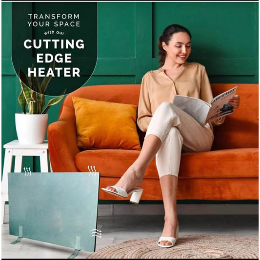 Cozy Legs Flat Panel Heater, Slim Low-Wattage Wall or Desk Mount Space Heater, Radiant Heating Techn