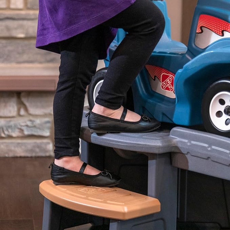 Step2 Up & Down Roller Coaster Kids Ride On Toy, Push Car,  for Toddlers 2-5 Years Old, Gray & Blue