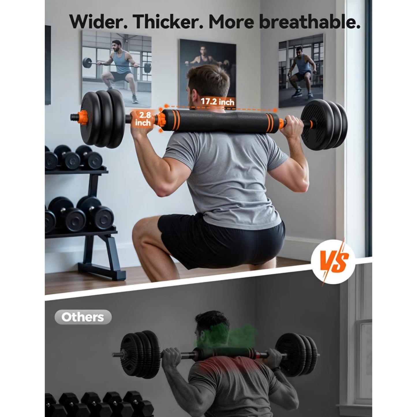 Adjustable Dumbbells, 45lbs Free Weight Set with Connector, 5 in1 Dumbbells Set Used as Barbell