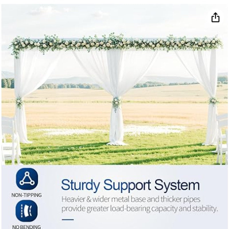 Heavy Duty Backdrop Stand 10x20ft, Pipe and Drape Background Stand Large Size Adjustable Frame