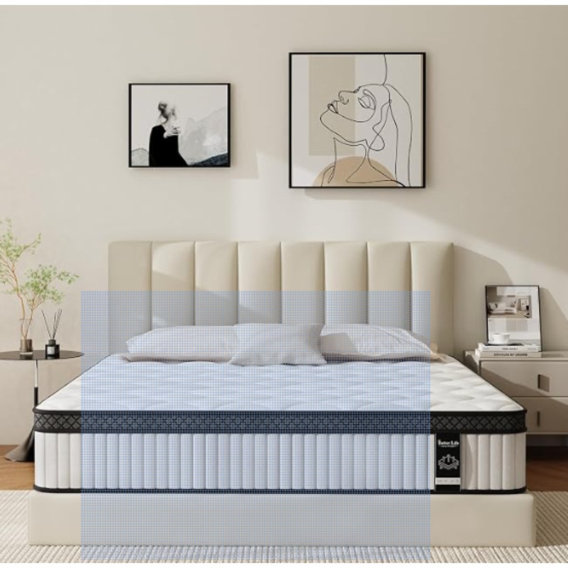 PHYAIR Twin Mattress,10 Inch Hybrid Mattress in a Box with Cooling Gel Memory Foam  Medium Firm