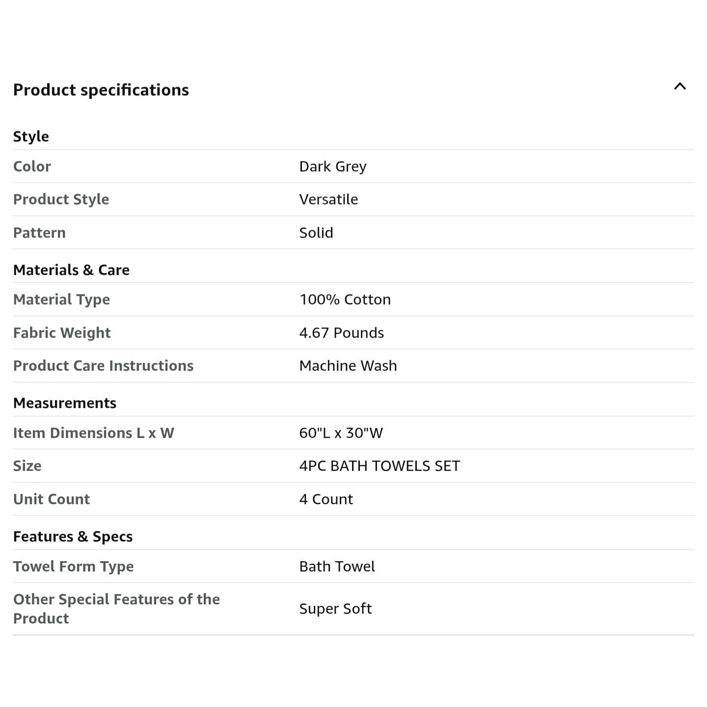 Tens Towels Pack of 4 Extra Large Bath Towels 30 x 60 Inches, 100% Cotton, Larger & Lighter Weight,