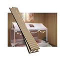 Acoustic Wood Veneer Slat Wall Panels Natural Oak and Ceilings Panels 94.49” x 23.62”Each