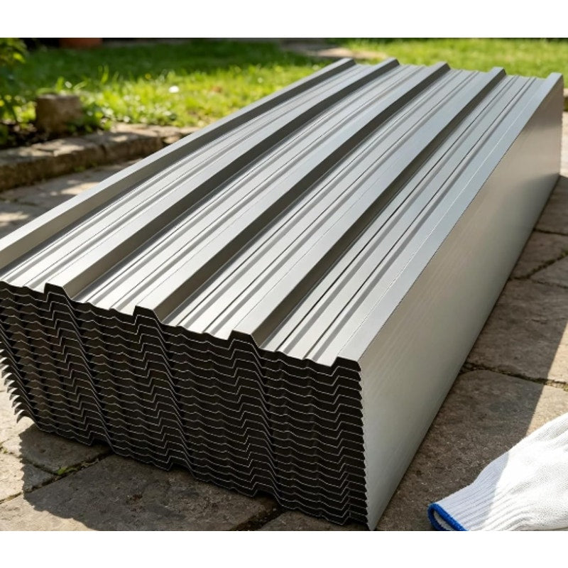 20 Pcs Metal Roofing Panels 67 Inch x 20 Inch, Corrugated Roof Panels in Galvanized Steel