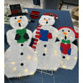 3- pieces snowman family decoration