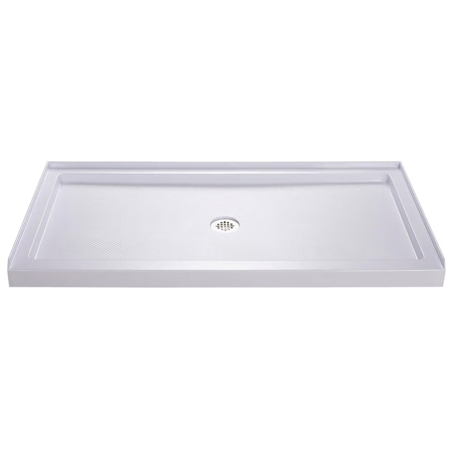 DreamLine SlimLine 32 in. D x 60 in. W x 2 3/4 in. H Center Drain Single Threshold Shower Base