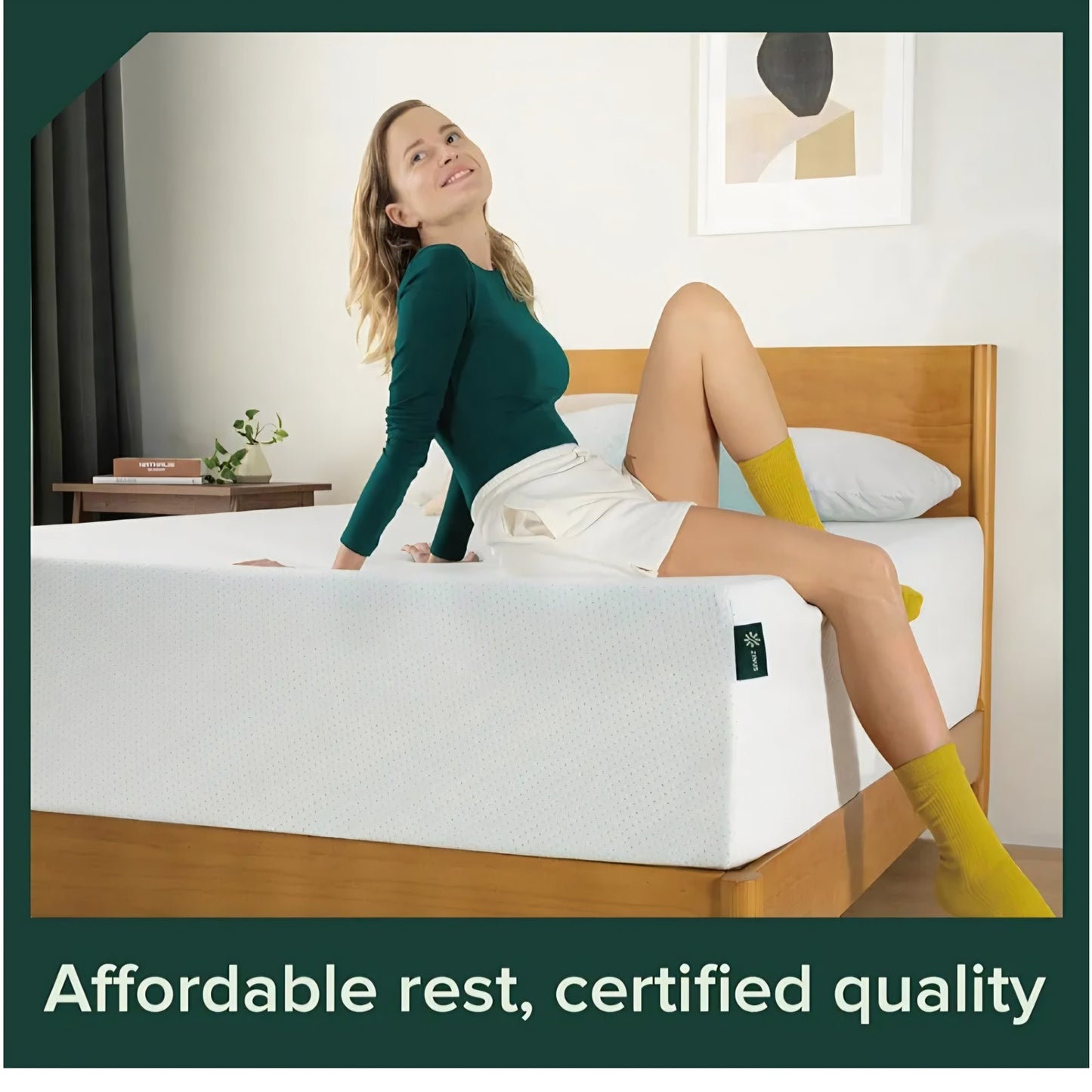 ZINUS 12 Inch Green Tea Memory Foam Mattress [New Version], Fiberglass free, Medium Firm Feel,