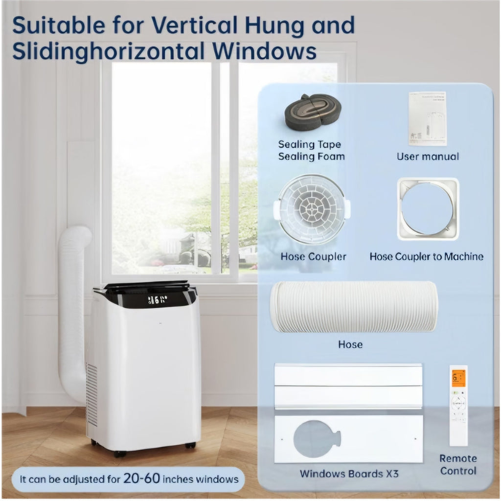 12000 BTU Portable Air Conditioners with Remote Control3-in-1 Free Standing Cooling AC Unit