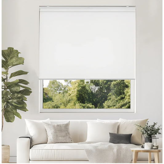 ChrisDowa Cordless Blinds Free-Stop 100% Blackout Blinds for Windows, White,Grey,Black 37" W X 72" H