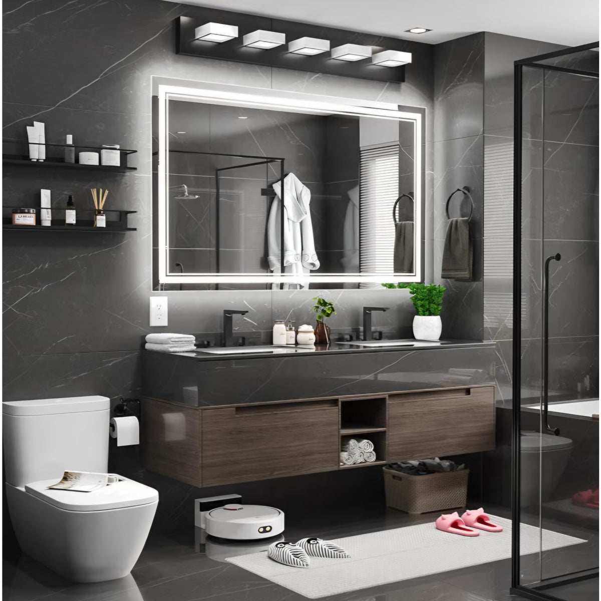 60x36 Inch Led Mirror for Bathroom with Front Light and Backlit, Bathroom Mirror with Led Lights