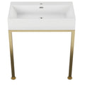 Concorde 30" Rectangle Console Sink with Brushed Gold Legs