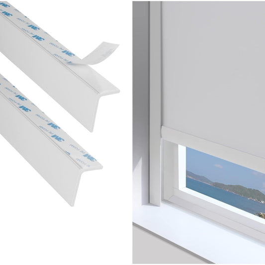 ZSTARR PVC Light Gap Blockers Blackout Light Blockers Side Tracks for Window Shades and Blinds Room