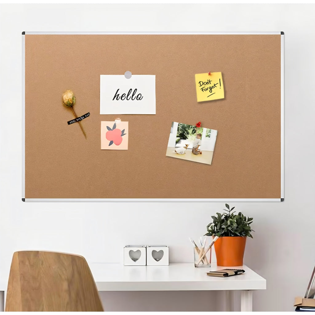 VIZ-PRO Large Cork Bulletin Board, 72 X 48 Inches, Wall-Mounted